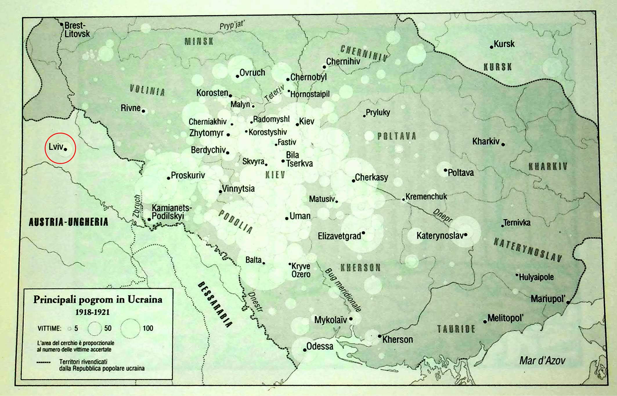 Principali pogrom in Ucraina 1918-1921