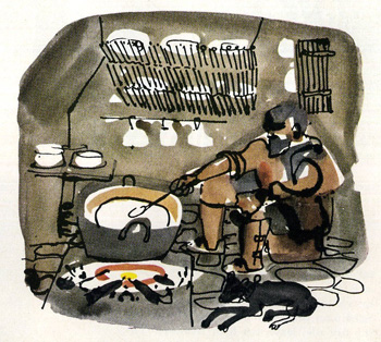 Costantino Nivola, Pastore prepara il formaggio